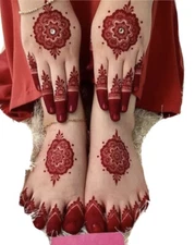 3 Red Henna Paste Cones Temporary Tattoo Ink