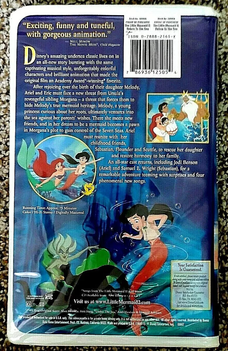 Walt Disney's THE LITTLE MERMAID II: Return to the Sea - VHS Code