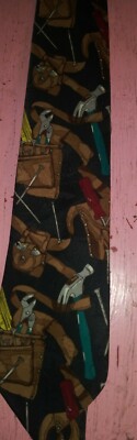 Vintage Tool Time tie television show fashion Tim the Tool man contractor