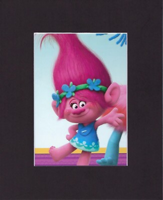 8X10'' Matted Print Art Picture Cartoon DreamWorks Trolls: Poppy