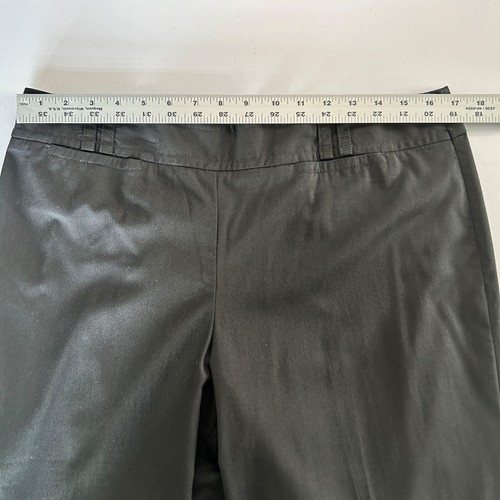Loft Ann Pants Womens Size 12 Black Side Zip Capri Chino Stretch Casual Career - Picture 5 of 11