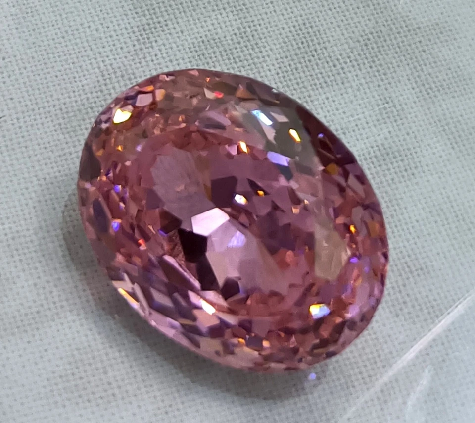NATURAL 54.75 Ct REAL LOOSE Cambodian Pink Zircon Oval Cut Classic A++ GEMSTONE - Image 3 of 4