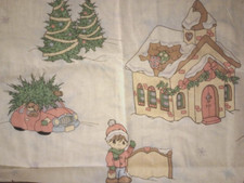 precious moments christmas fun fabric scrap piece 17 by  16 inch