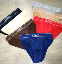 7 pair NEW WOMENS PANTY PANTIES LOVE size small multi colors solids NICE