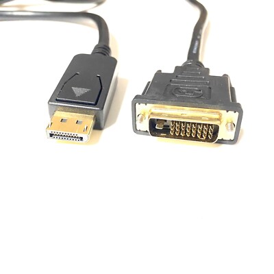 DisplayPort DVI-D Dual Link 24+1 Kabel schwarz gold 2 m Business #neu
