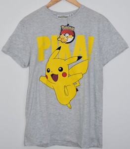PIKACHU MENS T SHIRT POKEMON PIKA LOGO 