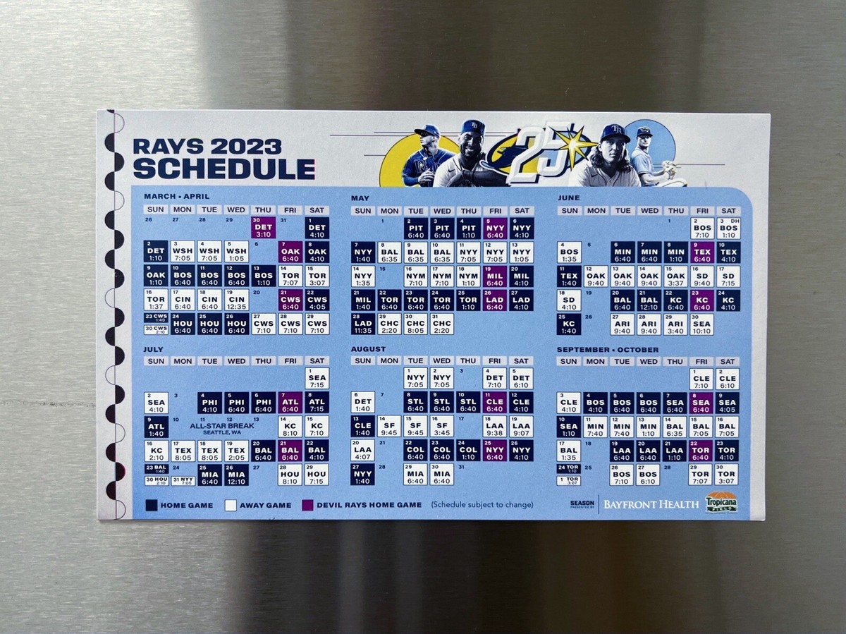 2023-tampa-bay-rays-schedule-magnet-ebay