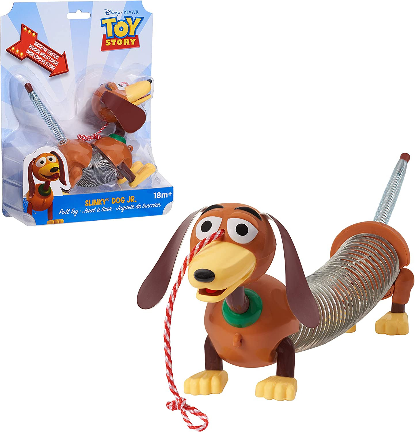 Disney and Pixar Toy Story Slinky Dog Jr Pull Toy, Toys for 3 Year Old Girls and