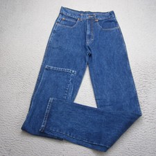 Vintage Fiorucci Safety Jeans Men 28 Raw Denim Dark Wash 80s High Waist Straight