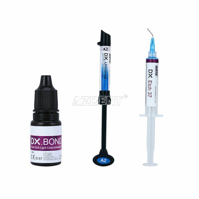 US DENTEX Dental Light Cure Bonding Adhesive/Acid Etching Gel/Composite Resin 