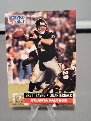 1991 NFL Pro Set Draft Choice 2nd Round Brett Favre Rookie Atlanta Falcons #762