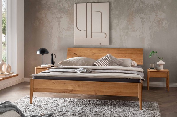 Doppelbett Massivholz Bett 200X200Cm Wildeiche GeöLt Neu Ovp!!!-image