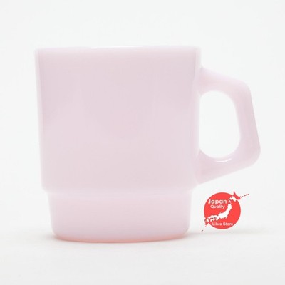 Selten Fire King Stapel Becher Rose-Ite Pink Milch Glas 2017 Aus Japan 215ml