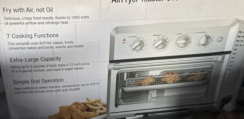 Cuisinart Airfryer Horno Tostador con Grill - Acero Inoxidable 1800W Foto 4 de 4