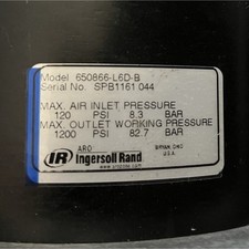 Ingersoll Rand ARO Pneumatic Drum Barrel Pump 650866-L6D-B Max Air Inlet 120 PSI