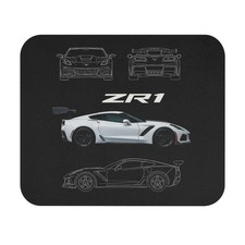 Chevy C7 ZR1 Mouse Pad Supercar Blueprint Desk Mat Gift for Fans