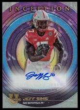 Jeff Sims 2022-23 Bowman University Inception Autographs #BIA-JSS FREE SHIPPING