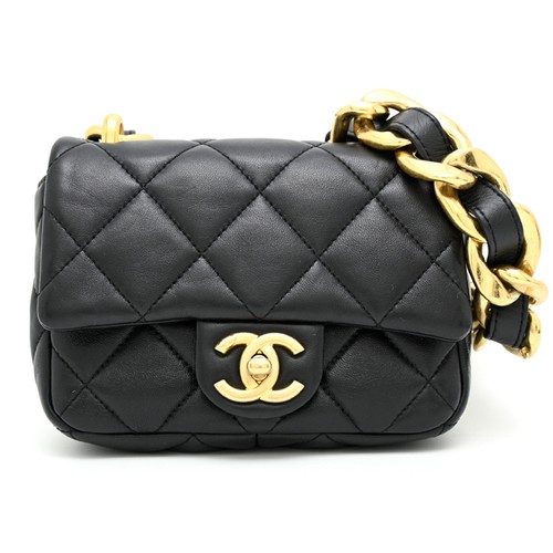 CHANEL Matelasse Small Flap AS3214 Shoulder Bag Lambskin 30474