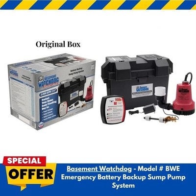 The Basement Watchdog Emergency Backup Sump Pump System -Model# BWE