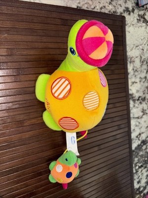Chicco Happy Color turtle plush baby toy Works Vibrate And Music Twinkle Twinkle
