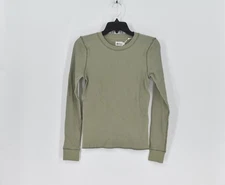 Women's Alpine Design Peak Long Sleeve Waffle Shirt in Olive Green Size Medium