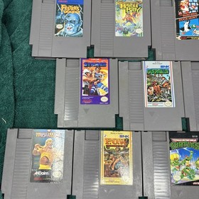 Lot of 14 Nintendo NES Games! Gumshoe,guerrilla,p.o.w. Strider,tnmt,Dinoriki !!