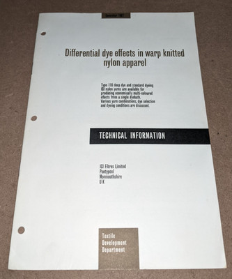 Differential dye effects in wrap knitted nylon apparel