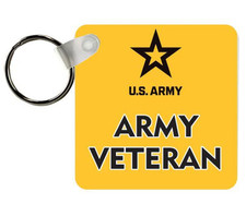 army veteran yellow key chain ring made in usa