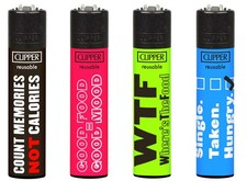 Funny Food Sayings RARE Clipper Lighters Cool Clippers Lighter Colourful Gas