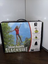 Slackers Slackline Model SLA475 Kit Green 50Ft Rope Outdoor Balance Training