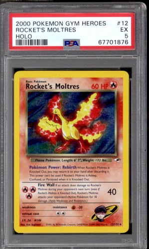 Rocket's Moltres (Unlimited) graded PSA 5 for sale on eBay