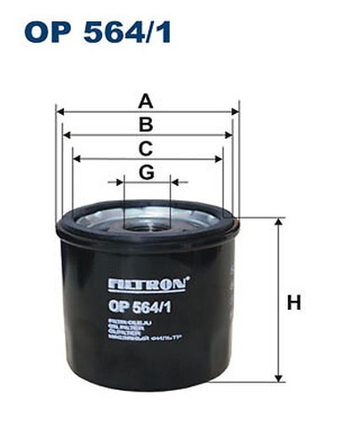 Filtron Op 564/1 ÖLfilter FüR Chevrolet, Daewoo, Ravon, UZ-DAEWOO-image