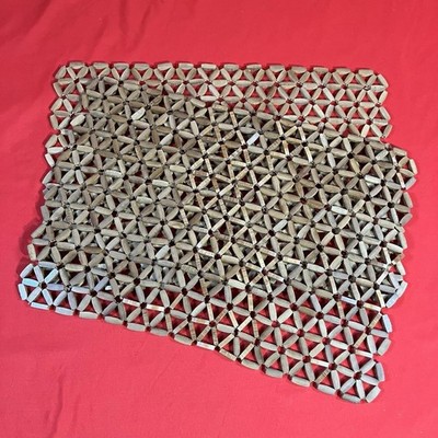 2 Vintage Daisy Bamboo Placemats / 12'' X 17'' / Boho Flex Tiles Design #2 / Flaws