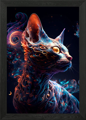 Katze gerahmtes Wandbild Poster Leinwanddruck Bild