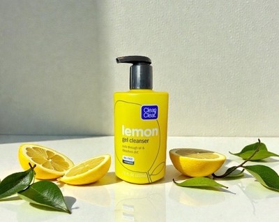 Clean & Clear Lemon Gel Cleanser Oil-Free + Vitamin C 7.5 fl oz Pump Bottle NEW