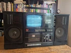 VTG 1985 Emerson BoomBox XLC-556C Portable TV, AM/FM Radio Cassette Play/Record