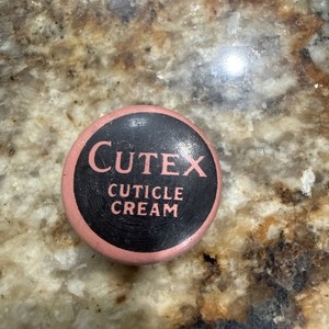 Vintage CUTEX Cuticle Cream Mini Sample Tin Nail Manicure Advertising