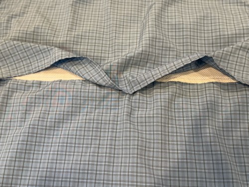 L.L. Bean Men’s L 0 GRV2 Fishing Hiking Blue Checker Vented 2 Pocket Shirt - Picture 5 of 7