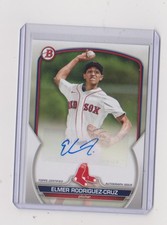 Elmer Rodriguez-Cruz RC Auto 2023 Bowman Card #PPA-ER  RED SOX