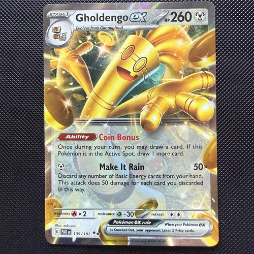 Gholdengo ex 139/182 Double Rare Paradox Rift Pokemon Holo Near Mint