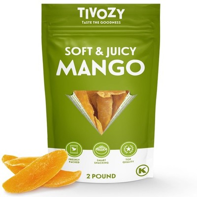 Dried Mango Slices - Soft & Juicy Sweet Dried Mango Slices Healthy Snack Deli...
