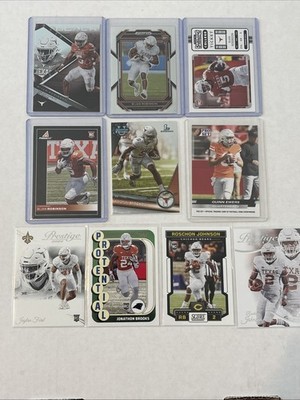 TEXAS LONGHORNS Football Fans!! 10 Card Lot! Bijan (4), Ewers, Mitchell, Roshon