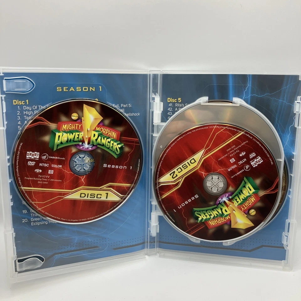 Mighty Morphin Power Rangers The Complete First Season DVD 6 Disc All 60 Episode Foto 3 de 4