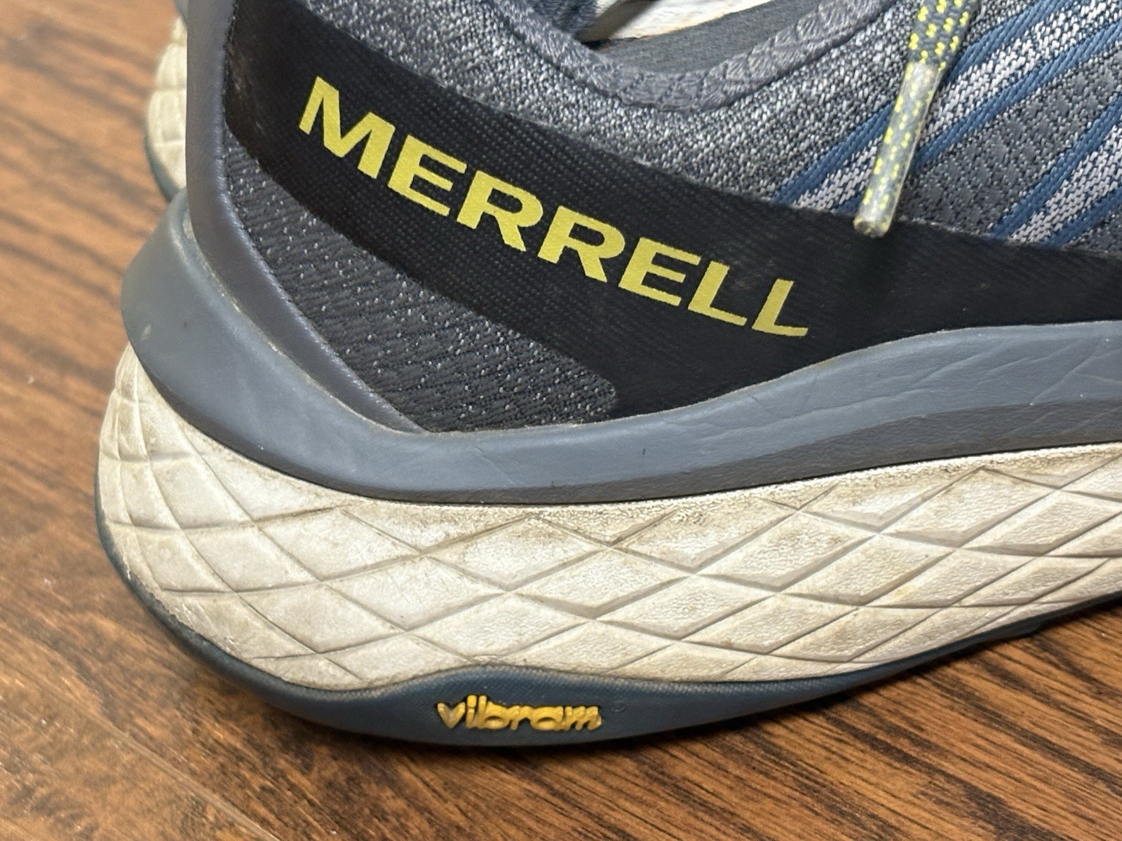 Scarpe da corsa Merrell Bare Access Trail Vibram grigio chiaro blu uomo taglia 11