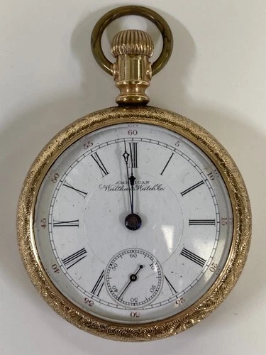 Antique WALTHAM 17 Jewels Gold Filled Pocket Watch Pre-Owned Doesn't Run- 35#159