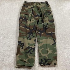 VTG US Army Pants Mens M Regular Woodland Camo BDU Combat Cargo 80s Grunge