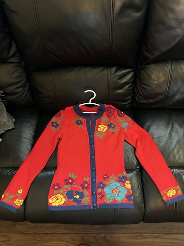 Handmade Cotton Cardigan – Ukrainian Style, 100% Hand Embroidery - Picture 1 of 9