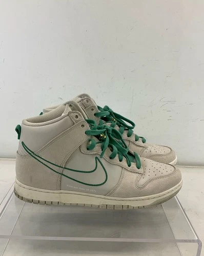 Nike Dunk High SE First Use Pack Green Noise Gray Suede Sneakers 10