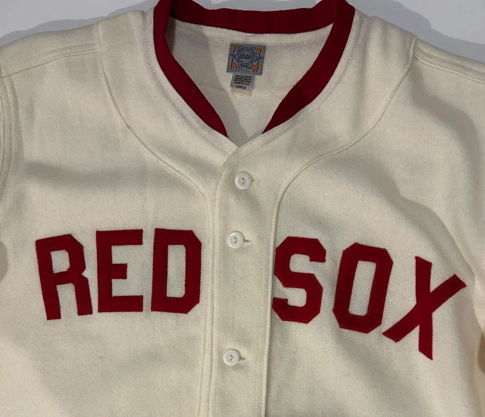 Camiseta deportiva de béisbol de franela de lana de 1916 de Babe Ruth, Boston Red Sox Foto 3 de 4