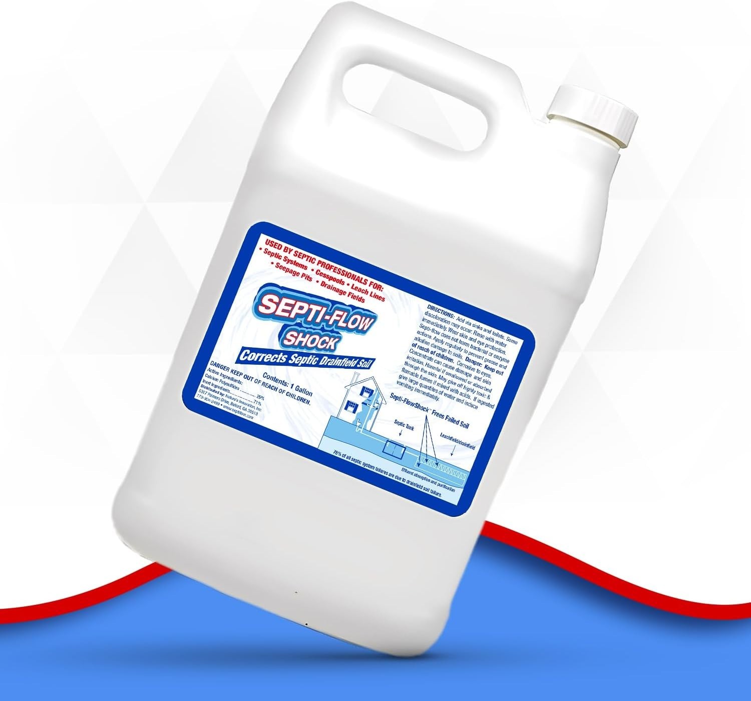 Fast-Acting Drainfield Cleaner - Shock Treatment, 128oz x 4